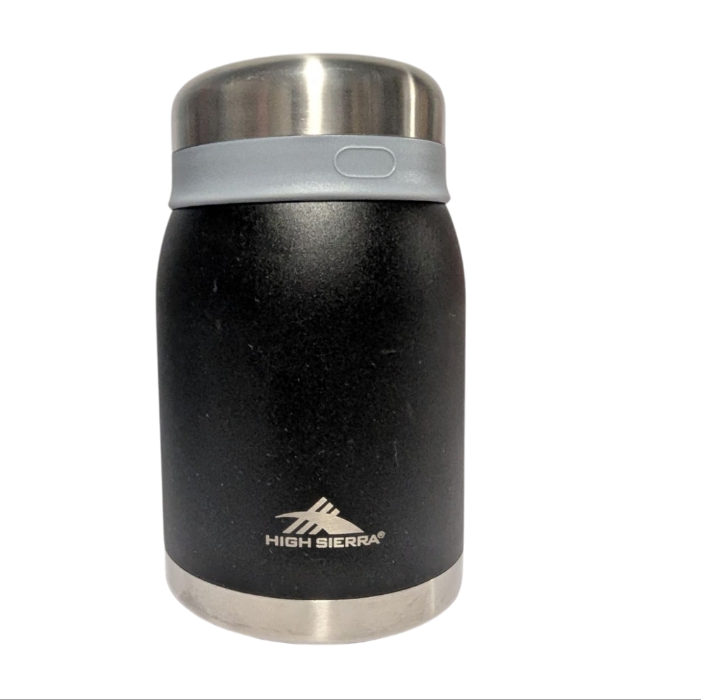 High Sierra 24oz Insulated Thermo Stainless Steel Food Jar withSpoon, Black